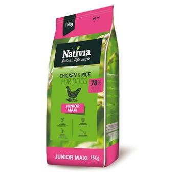 Nativia Junior maxi – Chicken & Rice 15 kg (8595045402176)