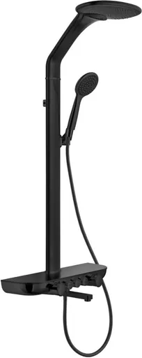 MEXEN MEXEN - Blaze nástenný sprchový set s dažďovou sprchou a batériou, čierna 78109-70