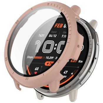 PC FULL COVER Plastový kryt so sklom pre Amazfit Active 2 ružový