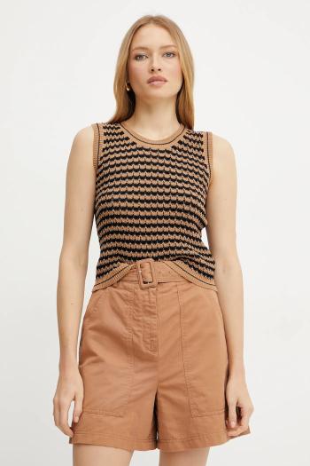 Vesta Weekend Max Mara dámska, hnedá farba, ľahké, 2515361092600