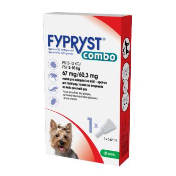 Fypryst Combo spot-on pro malé psy 2–10 kg 67 mg/60,3 mg roztok pro nakapání na kůži 1x0,67 ml