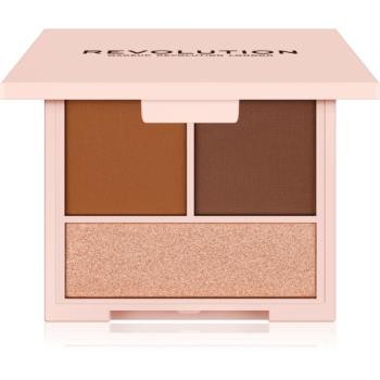 Makeup Revolution Contour Powder kontúrovacia paletka na tvár odtieň Light 7 g