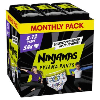 NINJAMAS Nohavičky plienkové Pyjama Pants Kosmické lode, 54 ks, 8 rokov, 27kg-43kg