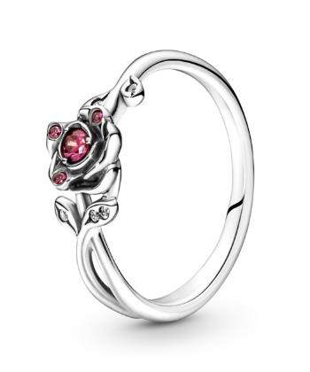 Pandora Strieborný prsteň Ruže Disney Kráska a Zviera 190017C01 54 mm