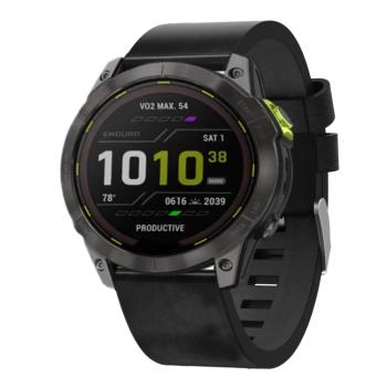 LEATHER Kožený remienok Garmin Enduro 2 / Tactix 7 čierny