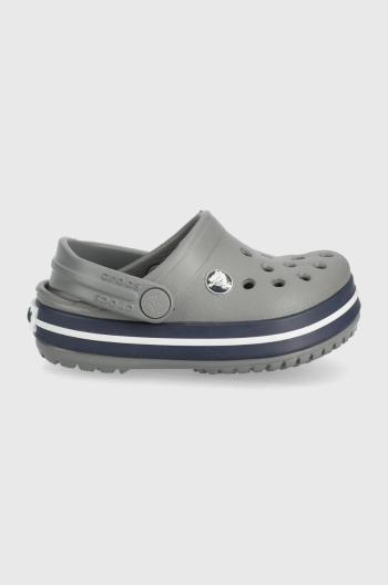 Detské šľapky Crocs šedá farba