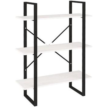 Shumee s 3 policami biela 80 × 30 × 105 cm masívna borovica, 806533