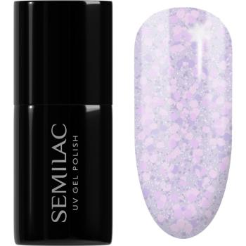 Semilac UV Hybrid Crushed_ICE gélový lak na nechty s použitím UV/LED lampy odtieň 492 Icy Lavender Bliss 7 ml