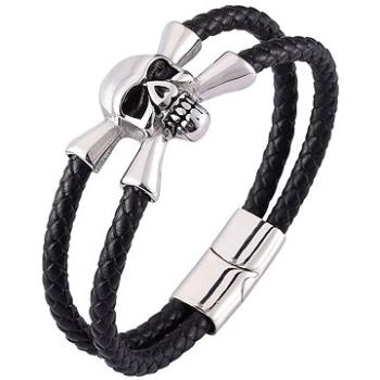 Kožený náramok 19,5 cm – lebka PD0472 (15369)