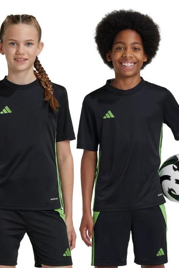 Detské tričko adidas Performance TABELA 23SY čierna farba, s nášivkou, JJ1155