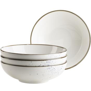 Mäser 4-dielna súprava misiek Pintar White modré bodky 22 cm