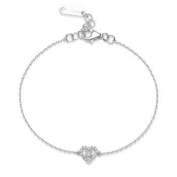 Brosway Strieborný náramok Srdiečko so zirkónmi Infinite White Fancy FIW139