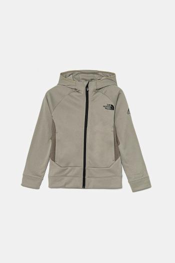 Mikina The North Face MOUNTAIN ATHLETICS FULL ZIP HOODIE šedá farba, s kapucňou, jednofarebná, NF0A89HZ1I21
