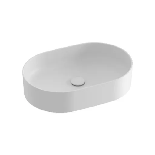 Umývadlo na dosku Ravak Ceramic Slim 55x37 cm bílá matná mat bez prepadu XJX0E155000