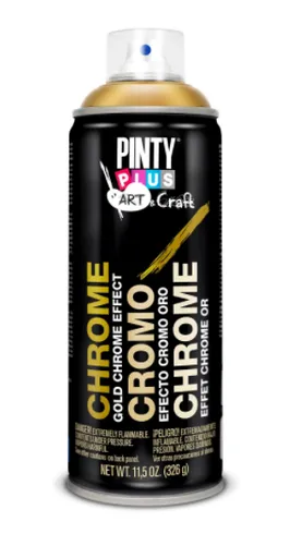 PINTY PLUS ART - Chrómový efekt v spreji 400 ml strieborný
