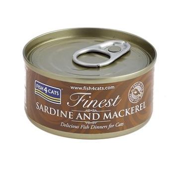 FISH4CATS Konzerva pre mačky Finest sardinka s makrelou 70 g (5060084829695)