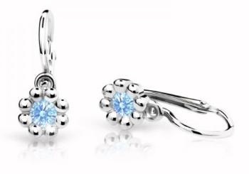 Cutie Jewellery Detské náušnice z bieleho zlata C2030-10-X-2 svetlo modrá
