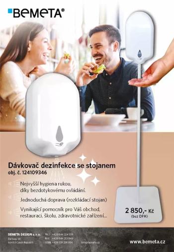 BEMETA dávkovač bezdotykový na dezinfekciu rozprašovací so stojanom 124109346 124109346