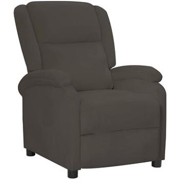 Polohovacie kreslo tmavo sivé zamat, 342400