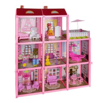 MG Dollhouse domček pre bábiky 65 cm, ružový