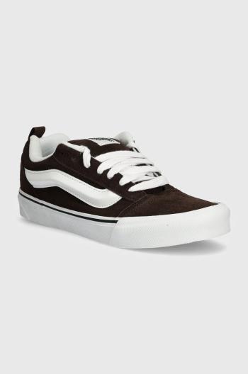 Semišové tenisky Vans Knu Skool hnedá farba, VN0009QCNWH1