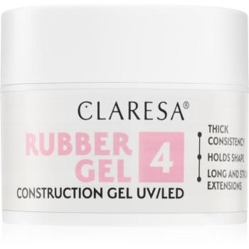 Claresa Rubber Gel Construction Gel UV/LED gélový lak pre predĺženie nechtov odtieň 04 45 g