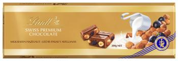 LINDT Gold Tablet Švajčiarska mliečna čokoláda s hrozienkami 300 g