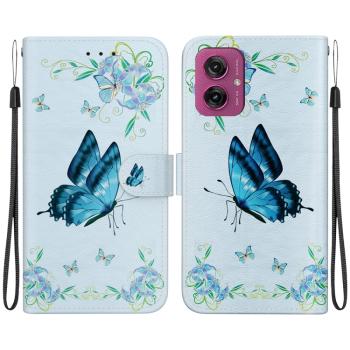 ART Peňaženkový kryt pre Motorola Moto G55 5G BLUE BUTTERFLY