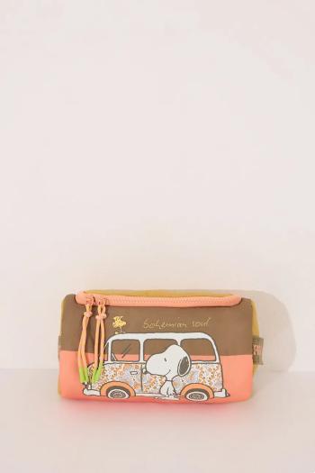 Kozmetická taška women'secret SNOOPY zelená farba, 4849276