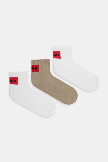 Ponožky HUGO 3-pak biela farba, 50541597