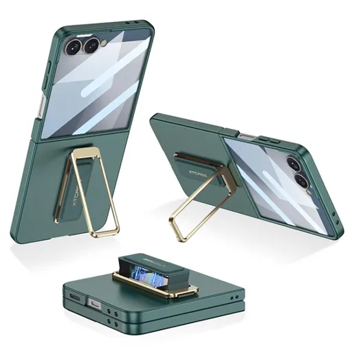 GKK XTCASE Ochranný kryt s držiakom Samsung Galaxy Z Flip7 5G zelený