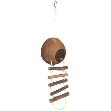 Trixie Kokosový domček s rebríkom pre škrečky 13 × 56 cm (4011905621029)