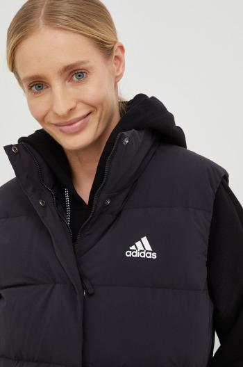 Páperová vesta adidas dámska, čierna farba, zimná, HG6280