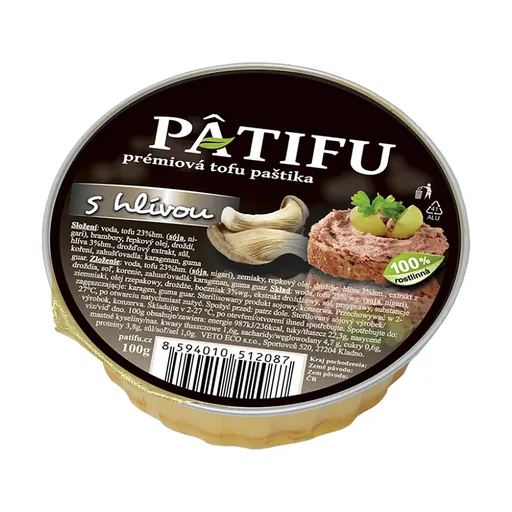 PATIFU ​​Prémiová tofu paštéta s hlivou 100 g