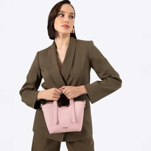 Dámske malé puzdro s odnímateľným vreckom ružová 100-4Y-214-P