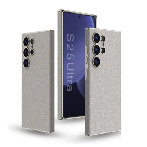 GKK LEATHER CASE Ochranný kryt pre Samsung Galaxy S25 Ultra 5G TITANIUM GREY