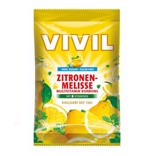 VIVIL Multivitamín citrón a medovka drops bez cukru 120 g
