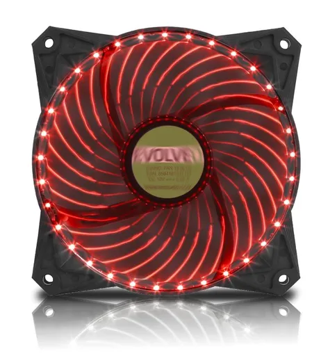 EVOLVEO 12L2RD ventilátor 120mm, 33 LED, červený, 3pin