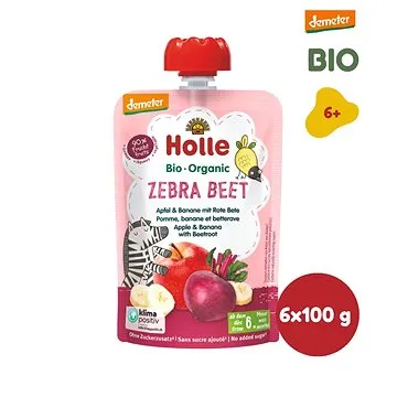 HOLLE Zebra Beet-BIO jablko, banán a červená repa 6× 100 g (7640161876996)