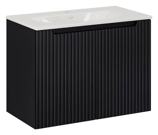 ArtCom Kúpeľňová skrinka s umývadlom NOVA Black U80/2 | 80 cm