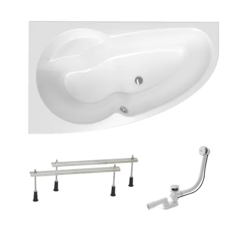 Asymetrická vaňa Laguna Luiza 160x95 cm akrylát ľavá SIKOLU1600LAN