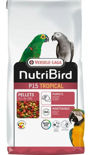 Versele Laga NutriBird P15 Tropical - pelety pre veľké papagáje 10kg