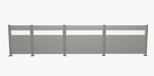 Biohort Zástena na ochranu súkromia akryl 135 cm (sivá kremeň metalíza) - rôzne dĺžky dĺžka 180 cm