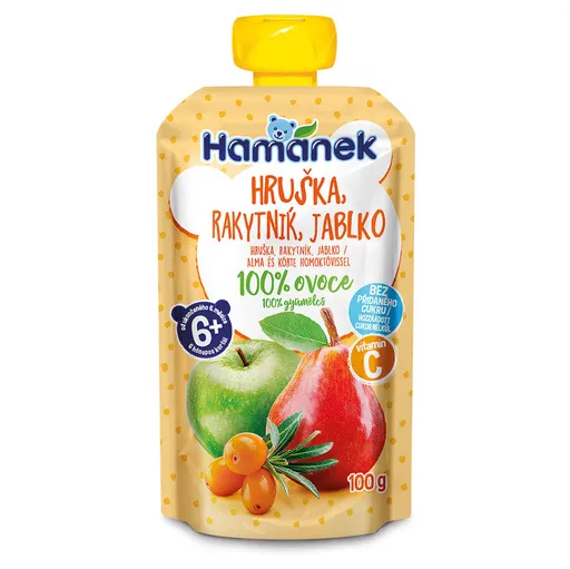 HAMÁNEK Hruška, rakytník, jablko 6m+ 100 g