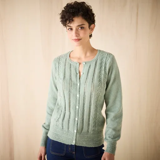 Sveter s ažúrovým vzorom