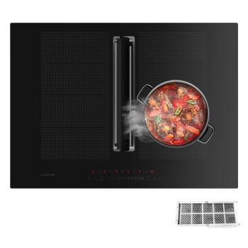 Klarstein Chef-Fusion Down Air System, indukčný sporák + DownAir digestor, 72 cm, 600 m³/h, EEC A