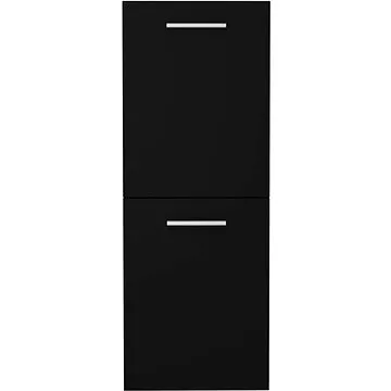 Kúpeľňová skrinka čierna 30 × 30 × 80 cm drevotrieska 804989 (1327,69)