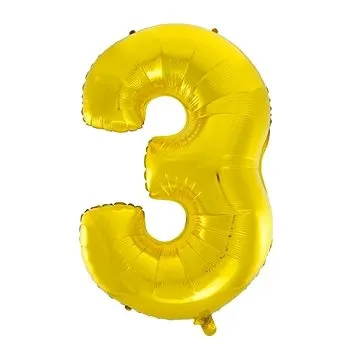 Balón fóliový číslica zlatá – gold 102 cm – 3 (8435102305241)