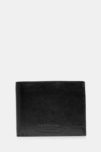 Kožená peňaženka U.S. Polo Assn. Sti.H Wallet čierna farba, AIUS82353MHA