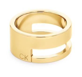 Calvin Klein Dámsky pozlátený prsteň Geometric Essentials 35000679 52 mm